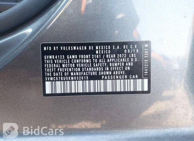 3VWC57BU5KM032513 2019 Volkswagen Jetta photo no. 10